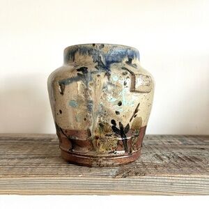 Art pottery vase urn signed